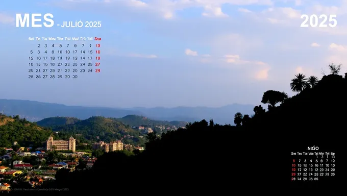 2025 Calendario Mes Julio for a Boy -> Calendário de Julho 2025 para um Menino